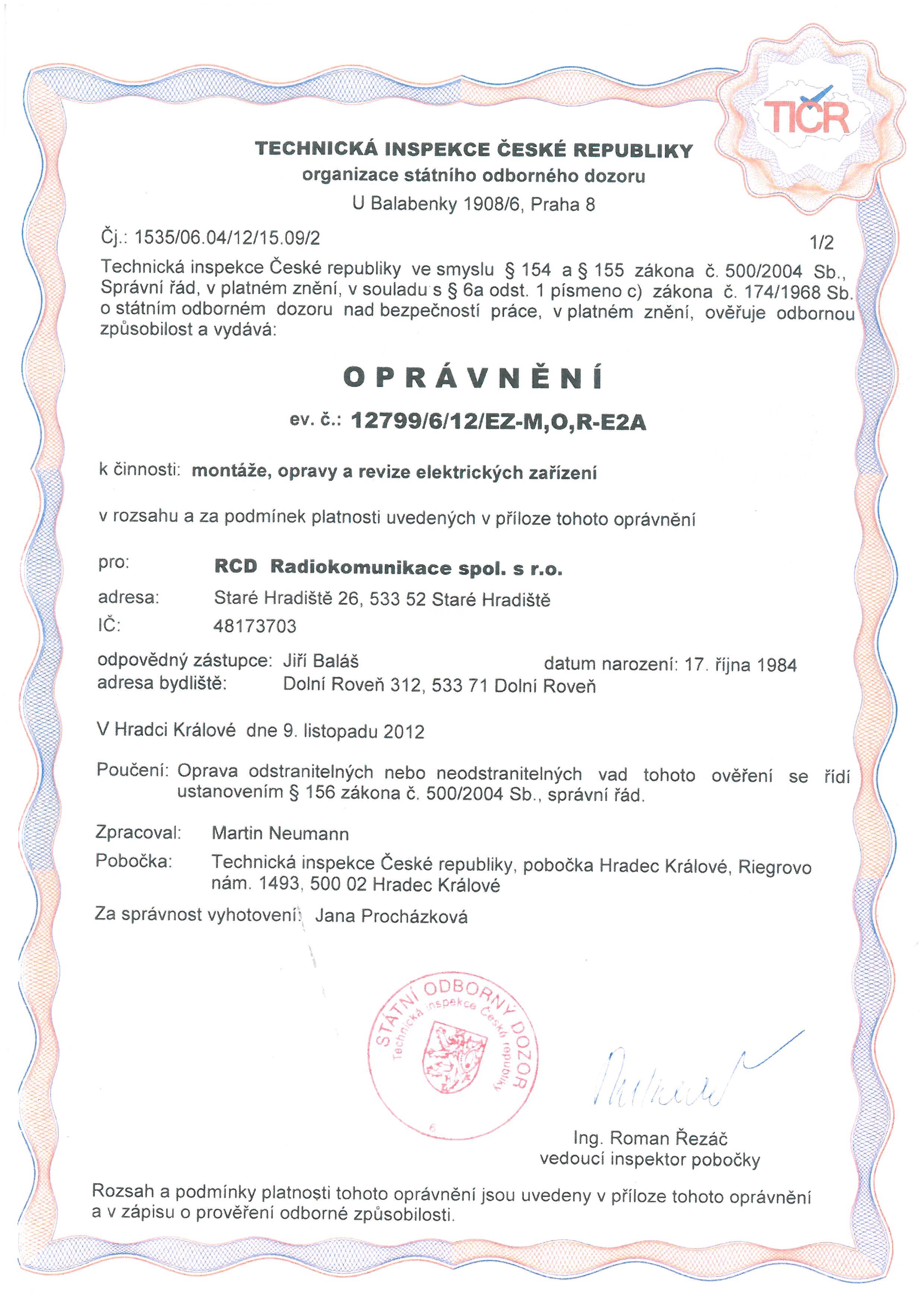 Authorization for revisions
